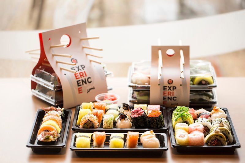 Chopstick-Holding Sushi Packaging