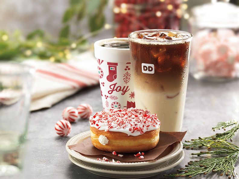 Candy Cane-Coated Donuts