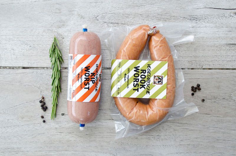 Meaty Vegetarian Product Packaging