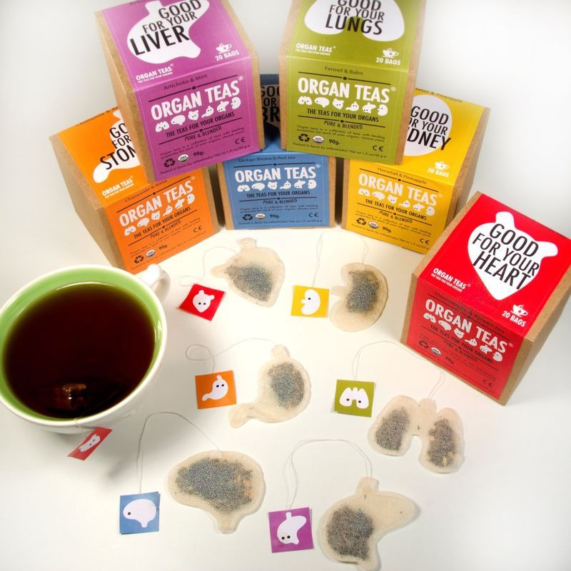 Organ-Shaped Health Teas