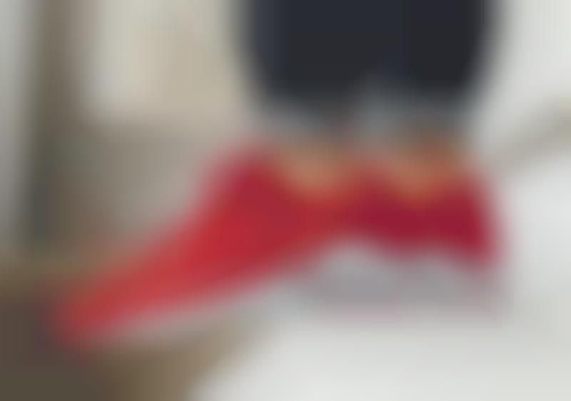 Streamlined Crimson Sneakers