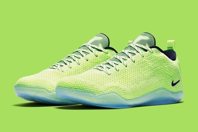 Lightweight Neon Green Sneakers Nike Kobe 11