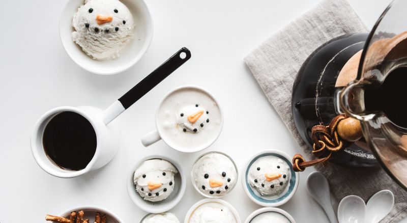 Snowman Affogato Treats