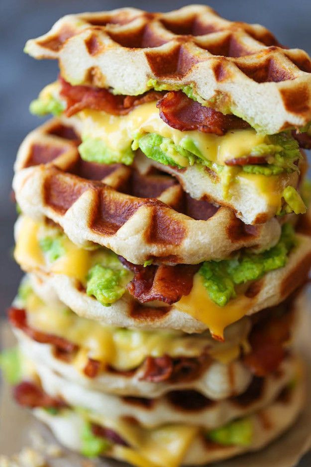 Super Sized Waffle Sandwiches