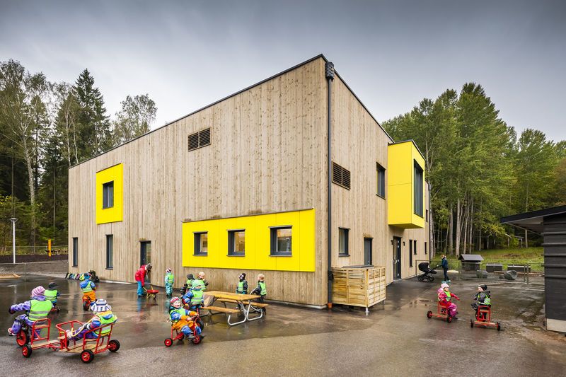 Prefab Wood-Clad Preschools