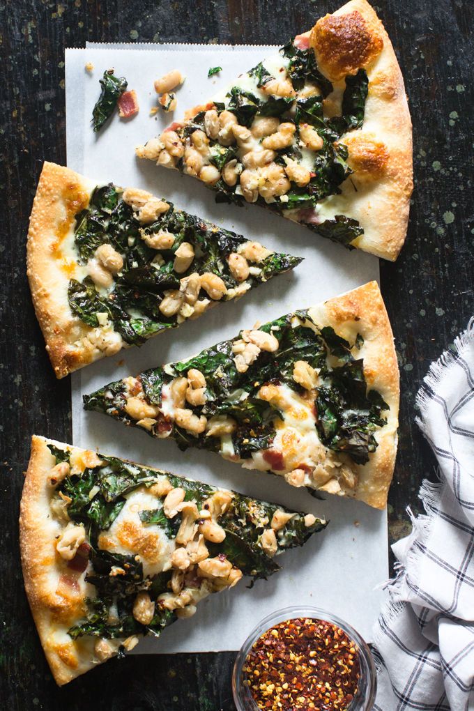 Green White Bean Pizzas