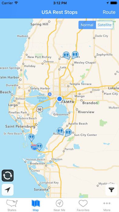 Rest Stop-Locating Apps