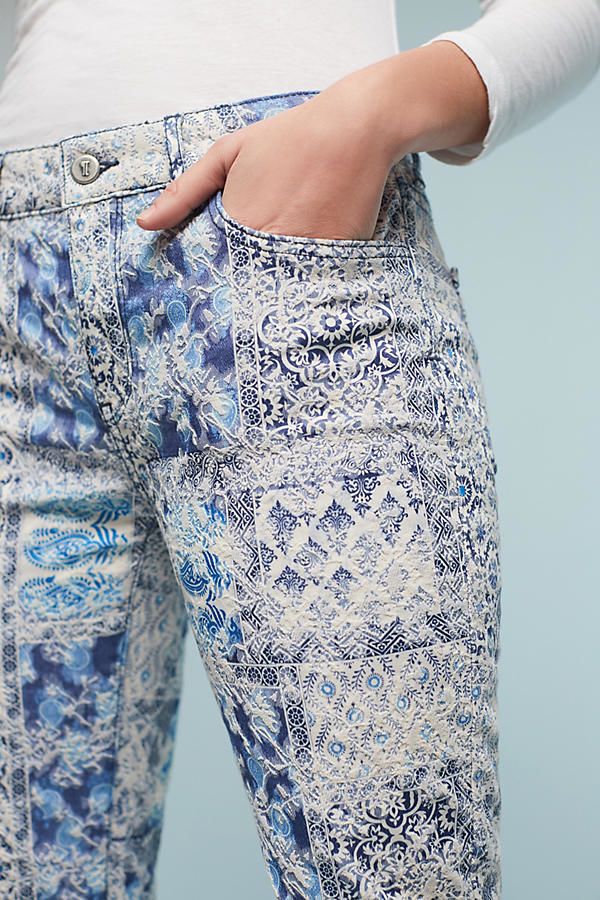 Ornately Printed Denim