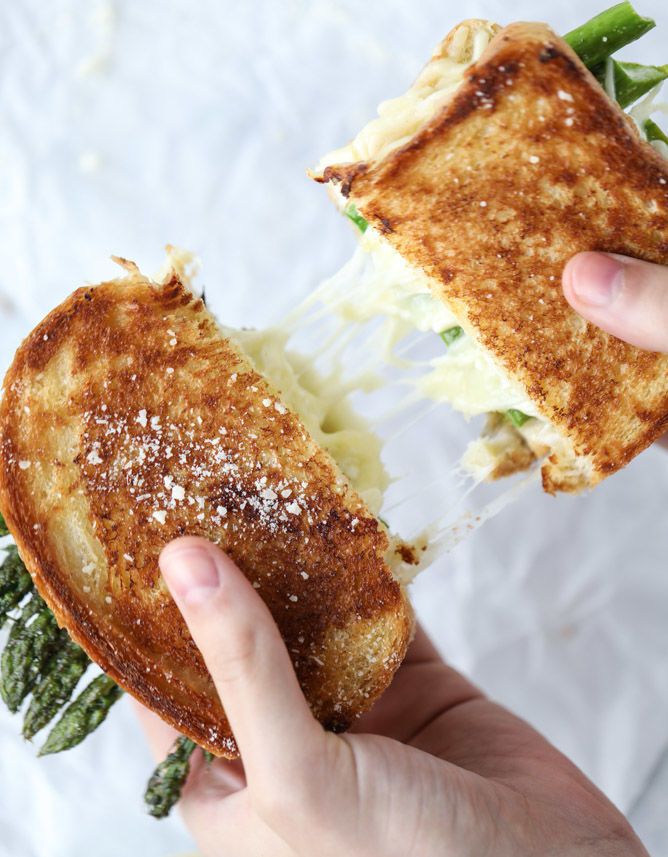 Gourmet Green Grilled Cheeses