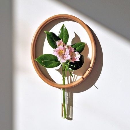 Circular Wooden Vases