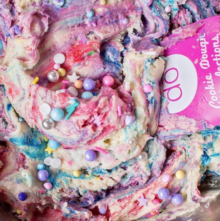 Rainbow-Colored Cookie Dough