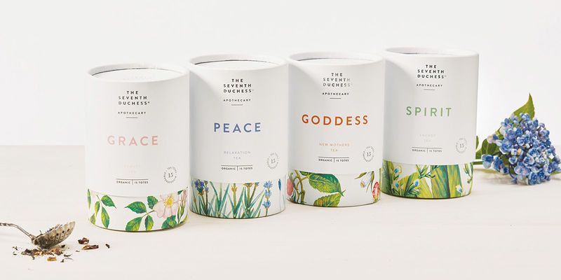 Elegant Cylindrical Tea Branding