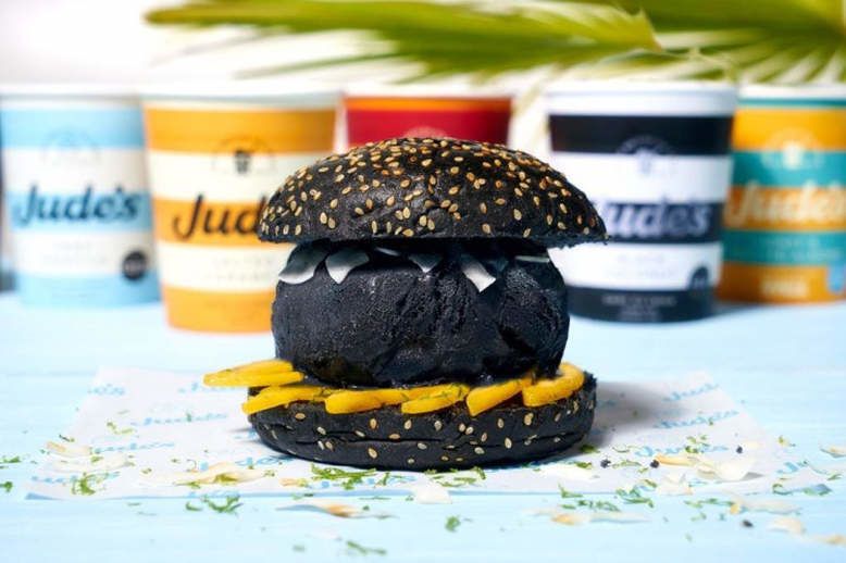 Blackened Ice Cream Burgers