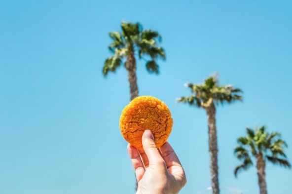 Cheese Puff-Coated Cookies