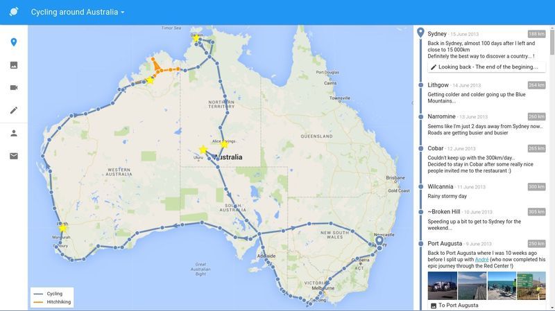 Interactive Travel Blog Maps