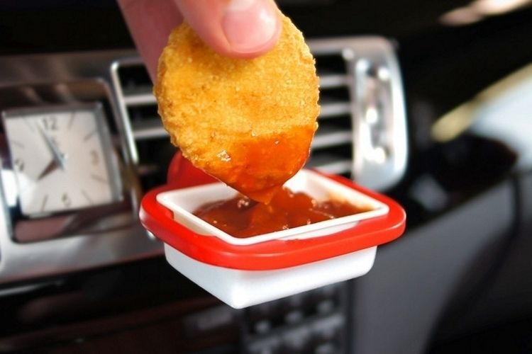 Vehicular Dipping Sauce Holders