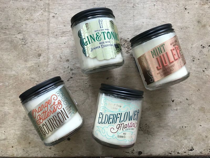 Retro Holiday Cocktail Candles