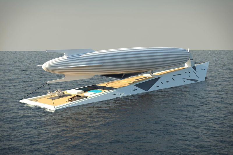 Luxury Airship-Carrying Yachts