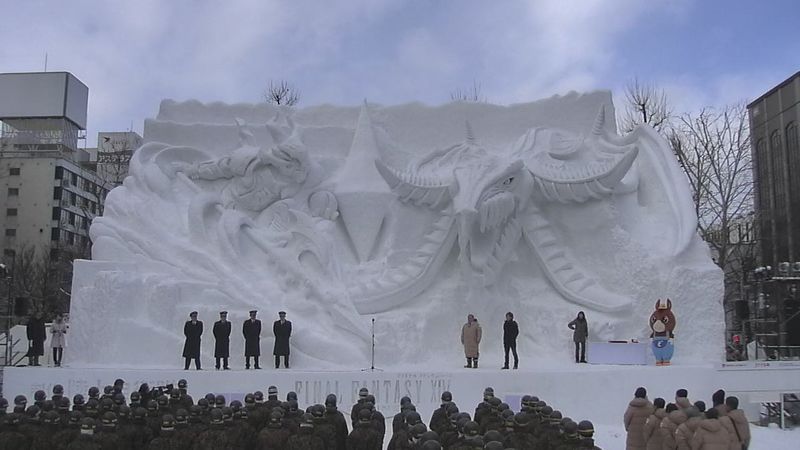 Videogame-Inspired Snow Sculptures