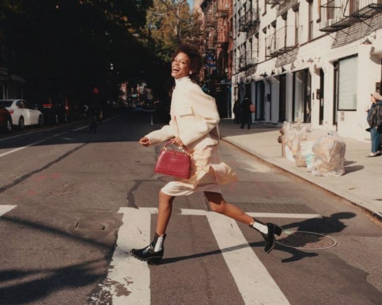 Cheerful Luxurious Handbag Photoshoots