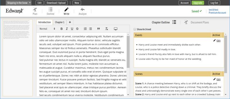 Novel-Focused Writing Software