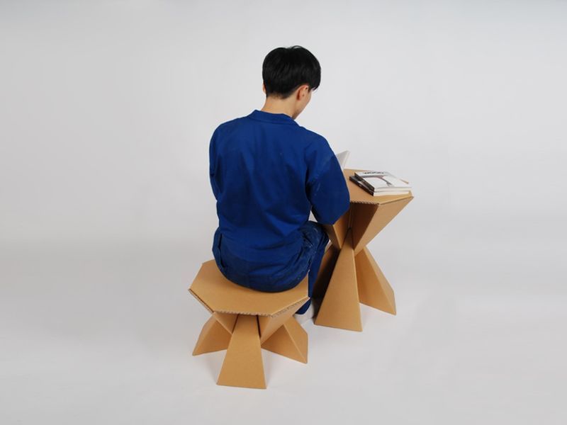 Prismatic Cardboard Furniture