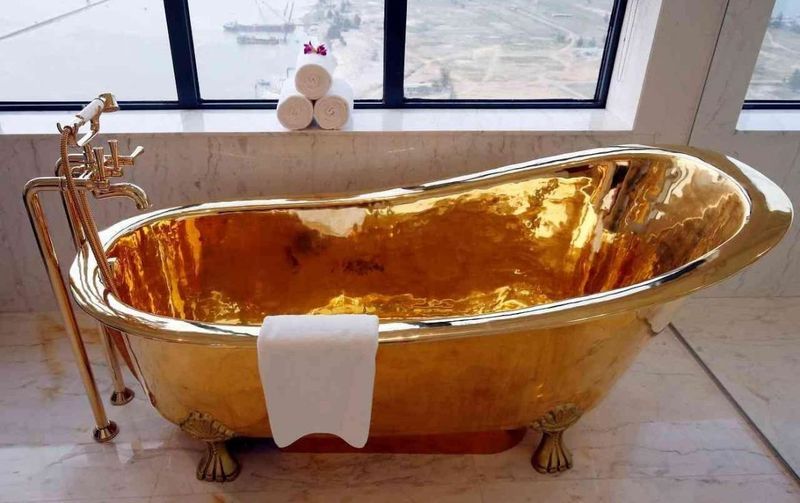 Ultra-Luxe Gold Bathroom Furniture