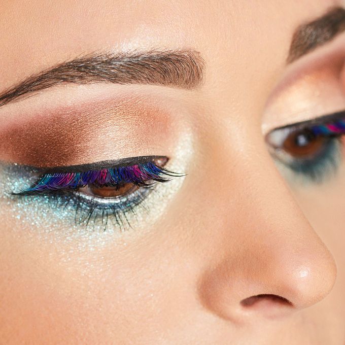 Whimsical Multi-Colored Eyelashes