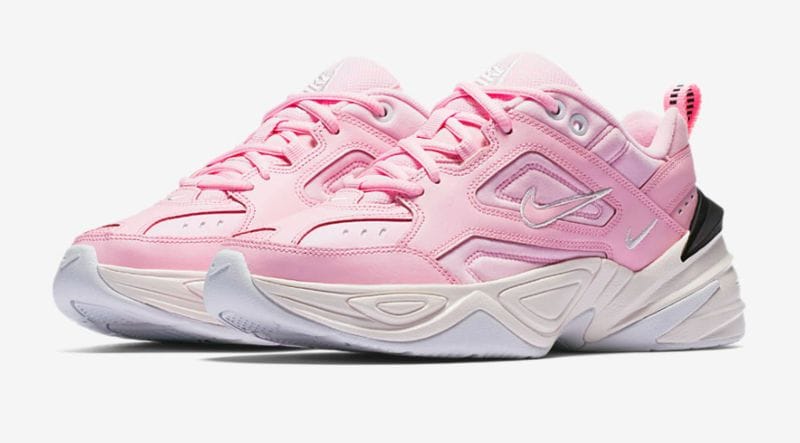 Chunky Millennial Pink Sneakers : retro pink shoes