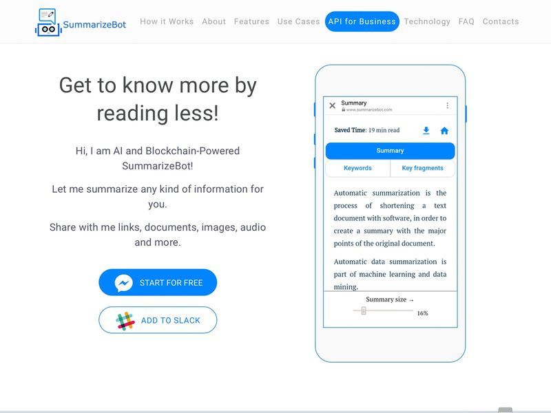 Document-Summarizing Chatbots