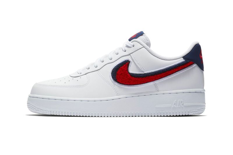 Nike air force 1 fuzzy swoosh on sale