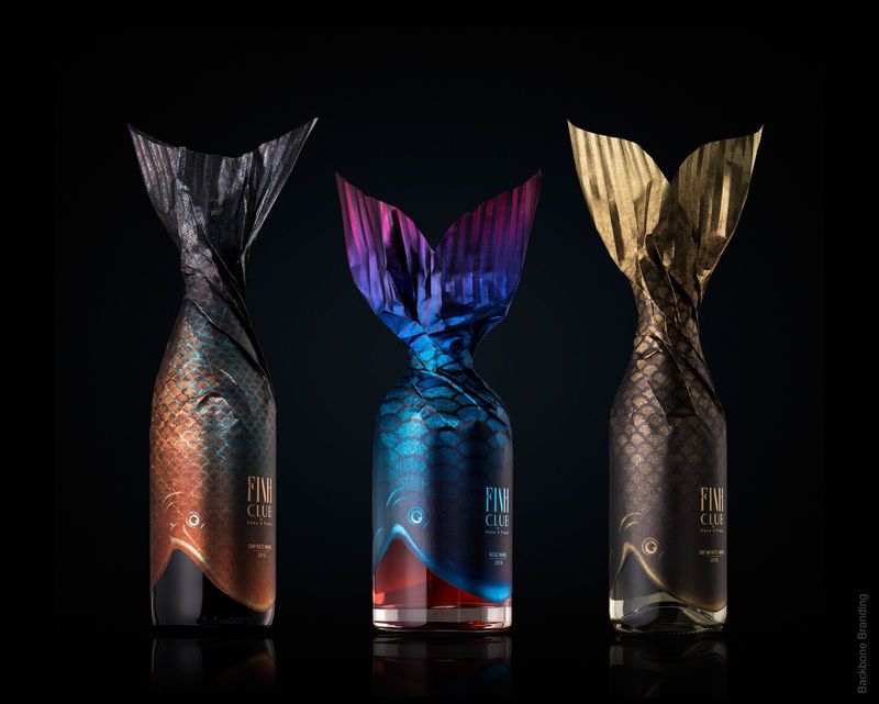 Fish-Inspired Wine Bottles