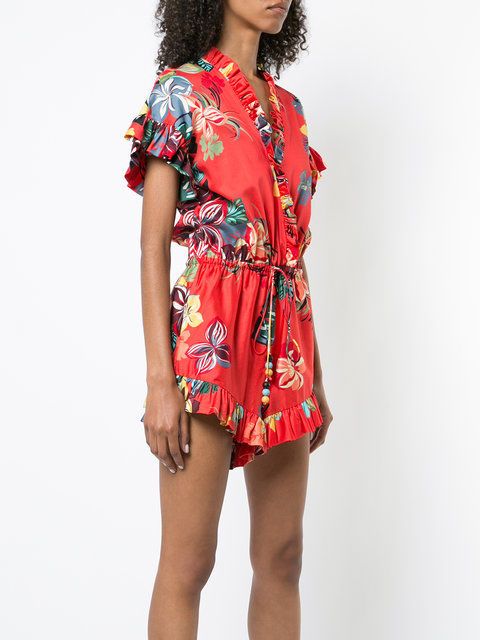 Ruffled Floral Playsuits