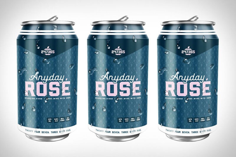 Stylish Pink Rose Cans