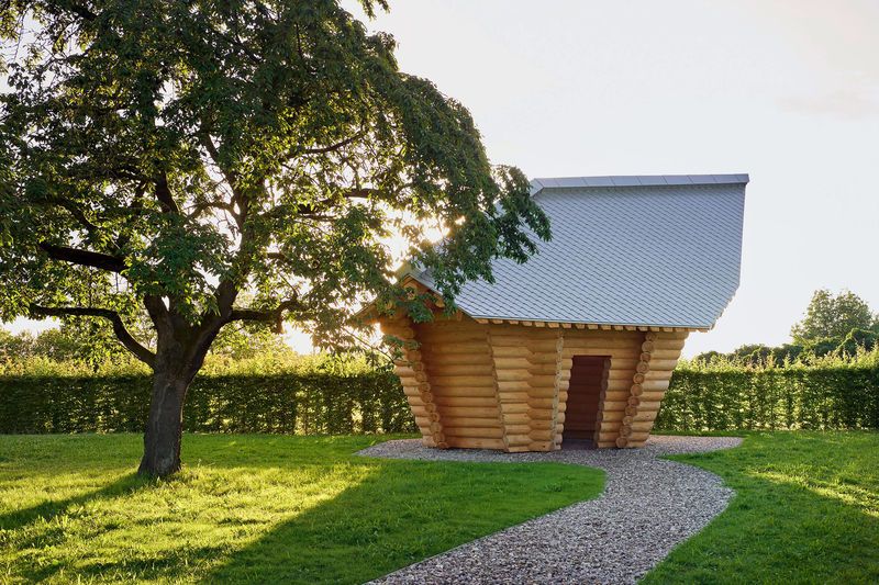 Artist-Created Miniature Log Cabins