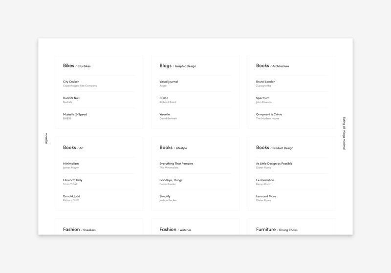 Minimal Minimalist Lists