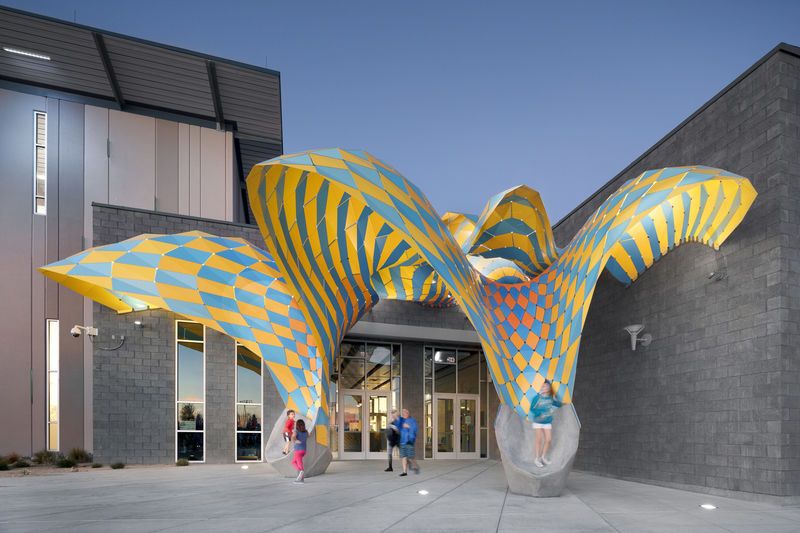 Colorfully Curved Installations