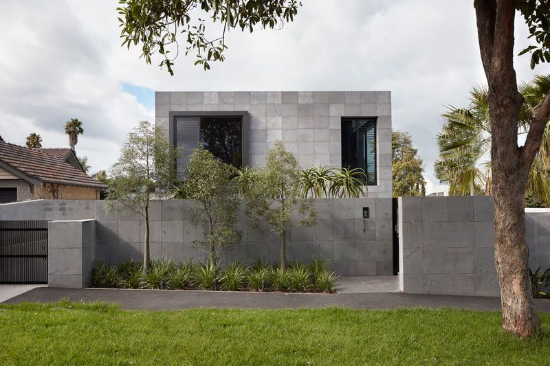 Brutalist-Inspired Bluestone Houses