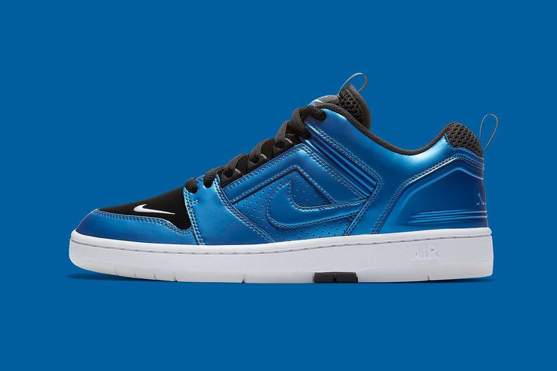 Glossy Electric Blue Sneakers