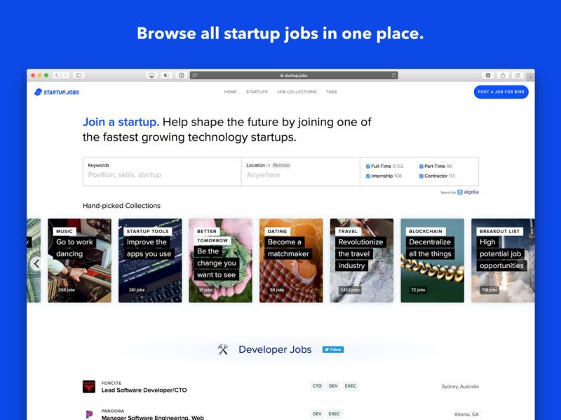 Startup-Only Job Platforms