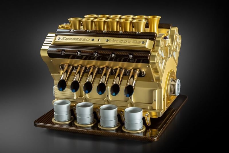 Exquisite Engine-Inspired Espresso Machines