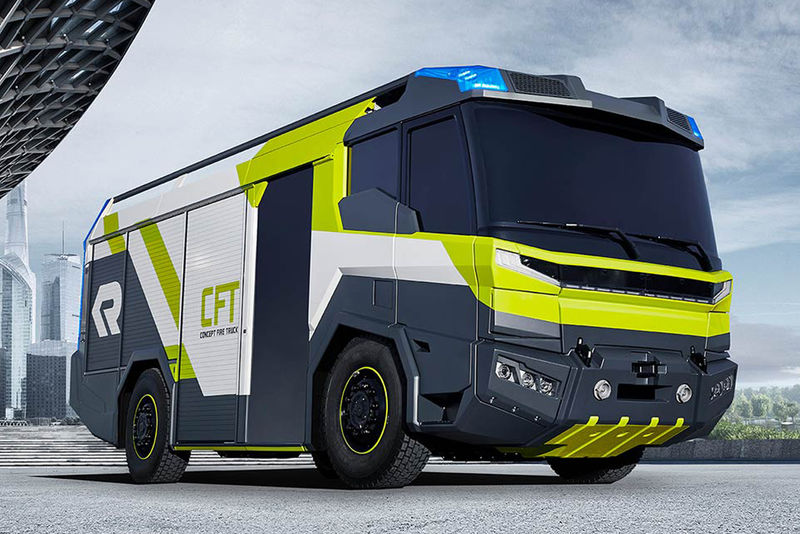 Futuristic Fire Crew Trucks