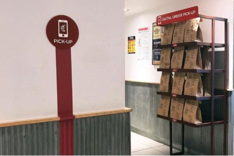 Food Order Pickup Shelves