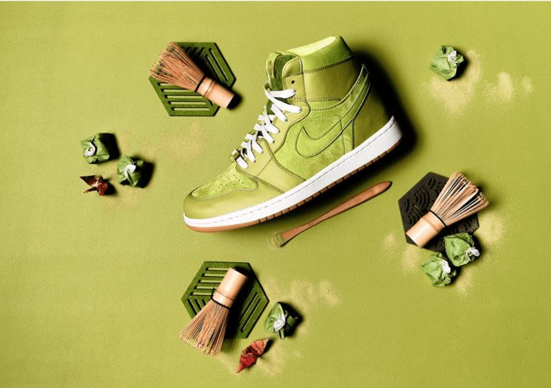 Matcha-Inspired High-Top Sneakers