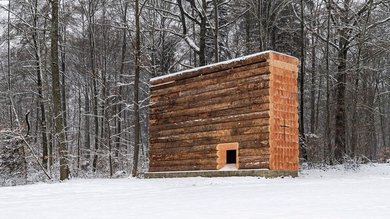 Cyclist-Friendly Wooden Chapels