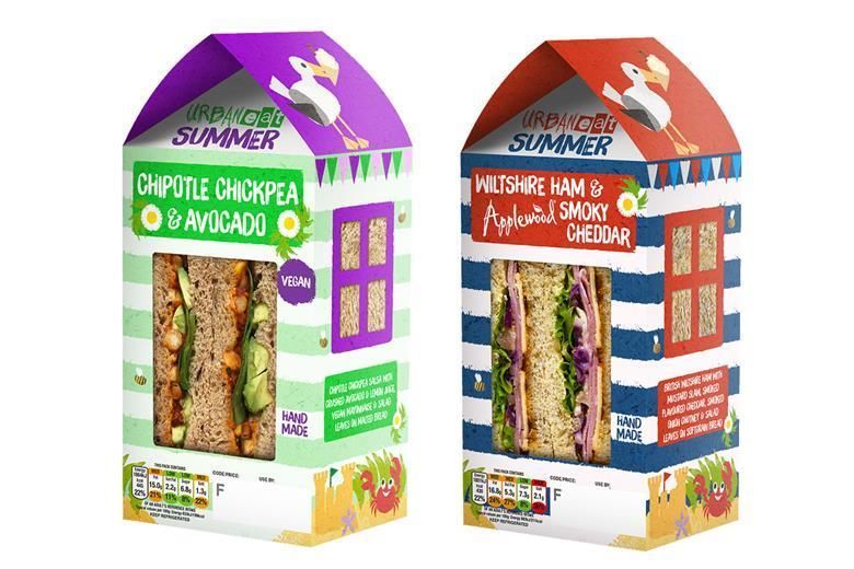 Summery Seaside Sandwich Packaging