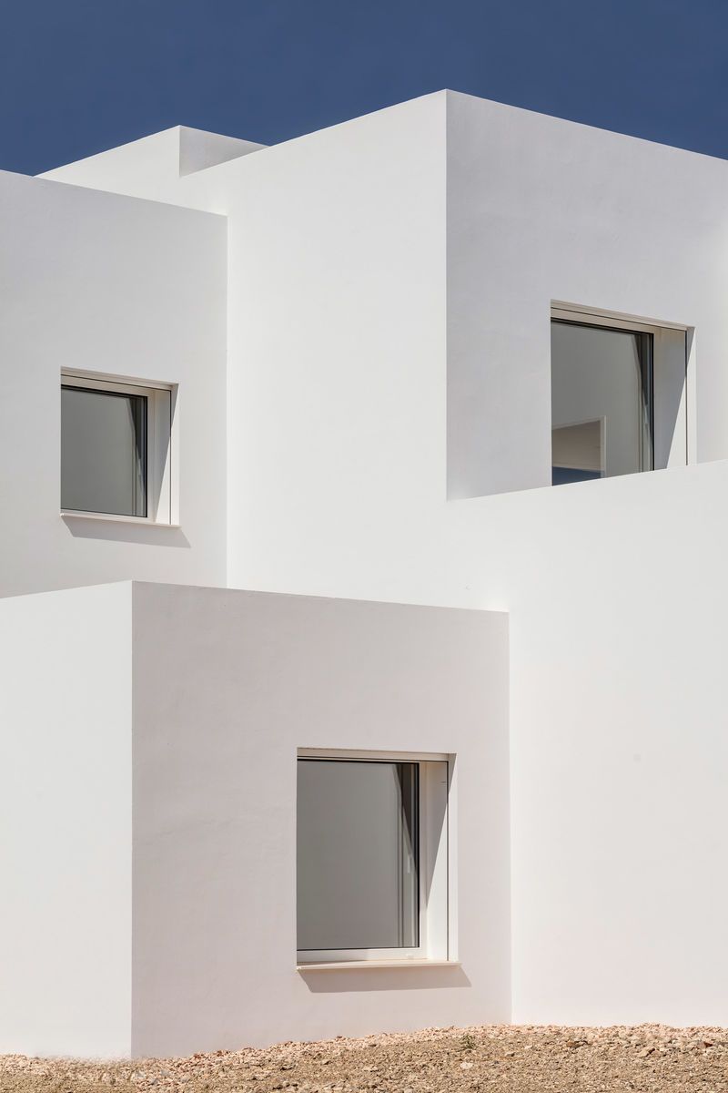 All-White Pixelated Villa Designs