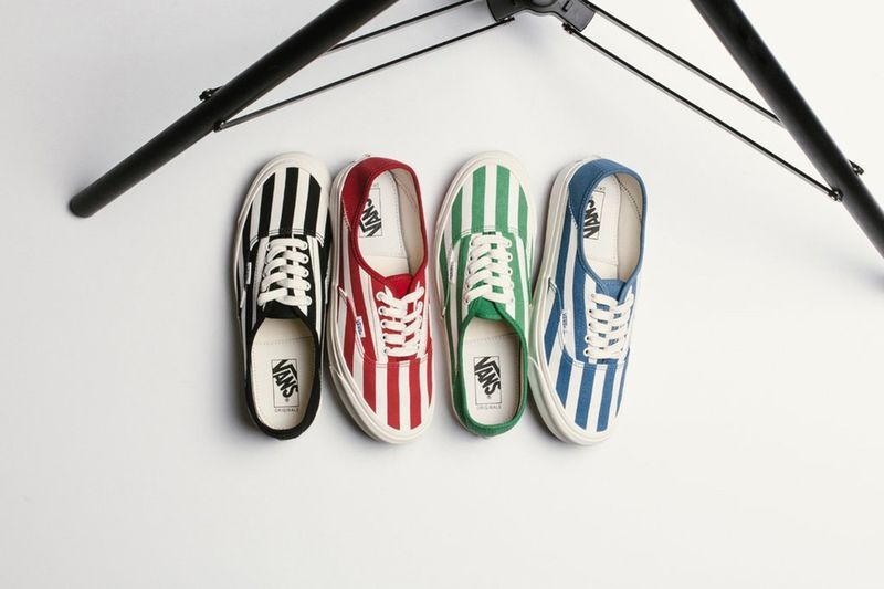 Interchanging Striped Sneakers