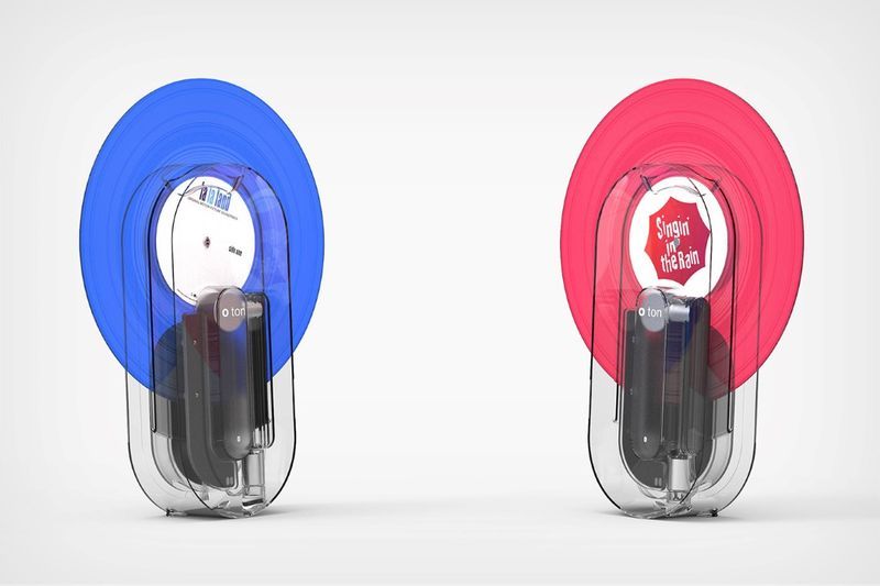 Translucent Vertical Record Players