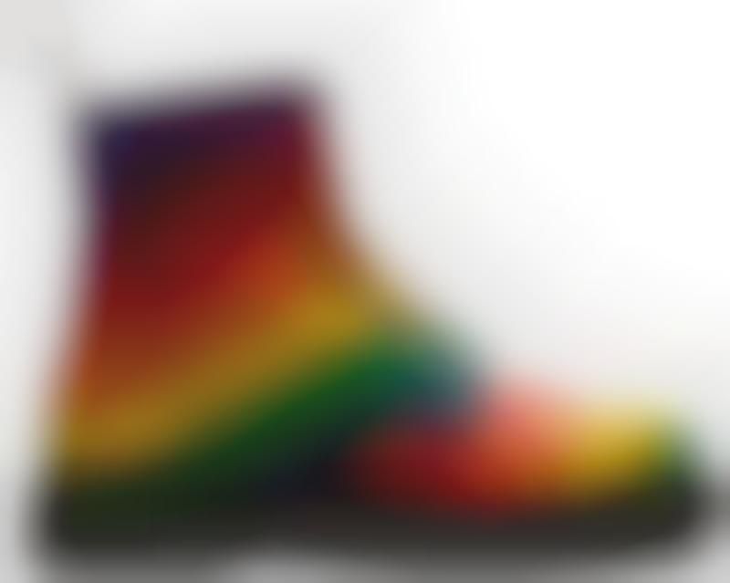 Vivid Rainbow Combat Boots
